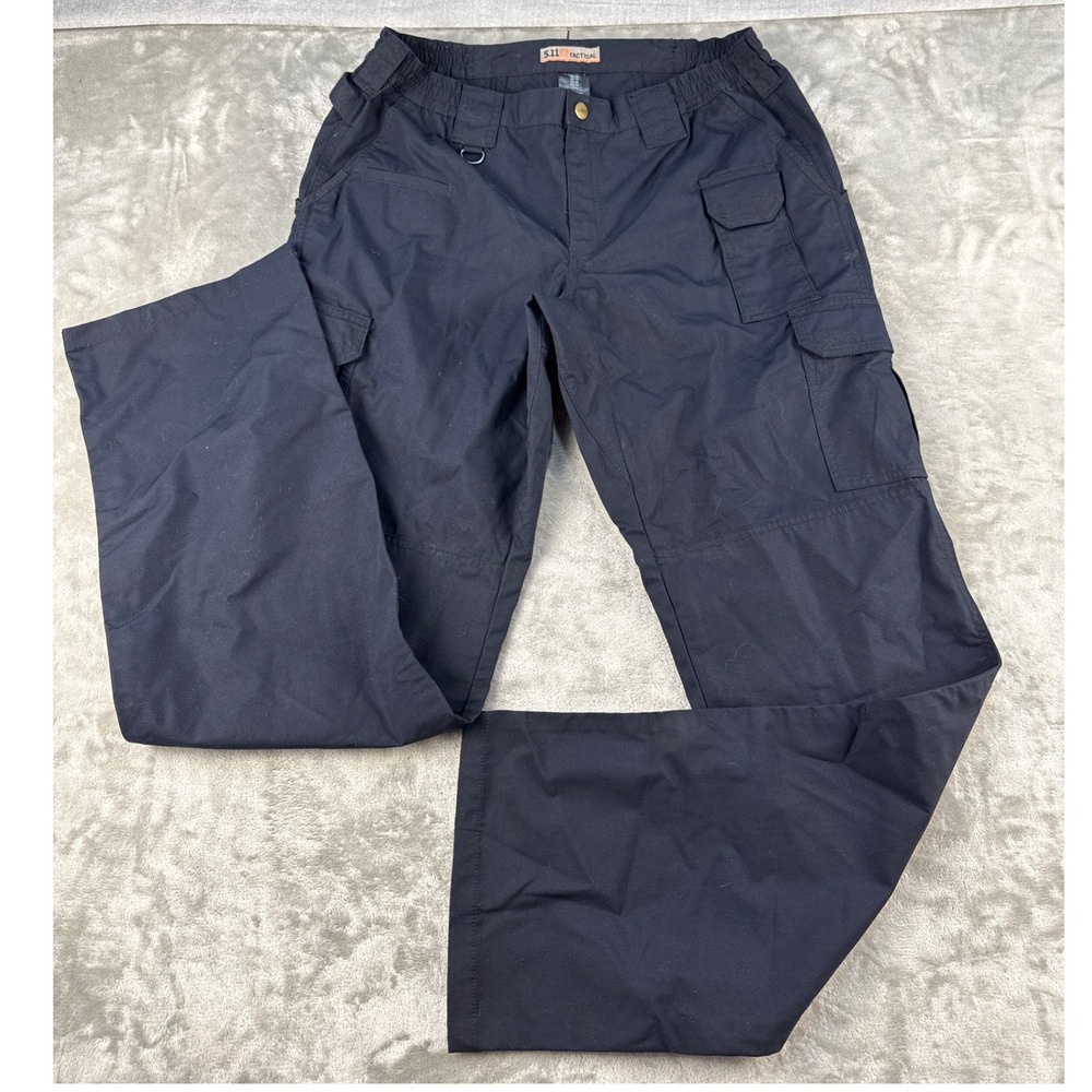 5.11 Tactical Cargo Pants Womens 14 Long Ripstop Black Utility EUC